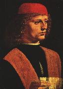  Leonardo  Da Vinci Portrait of a Musician USA oil painting artist